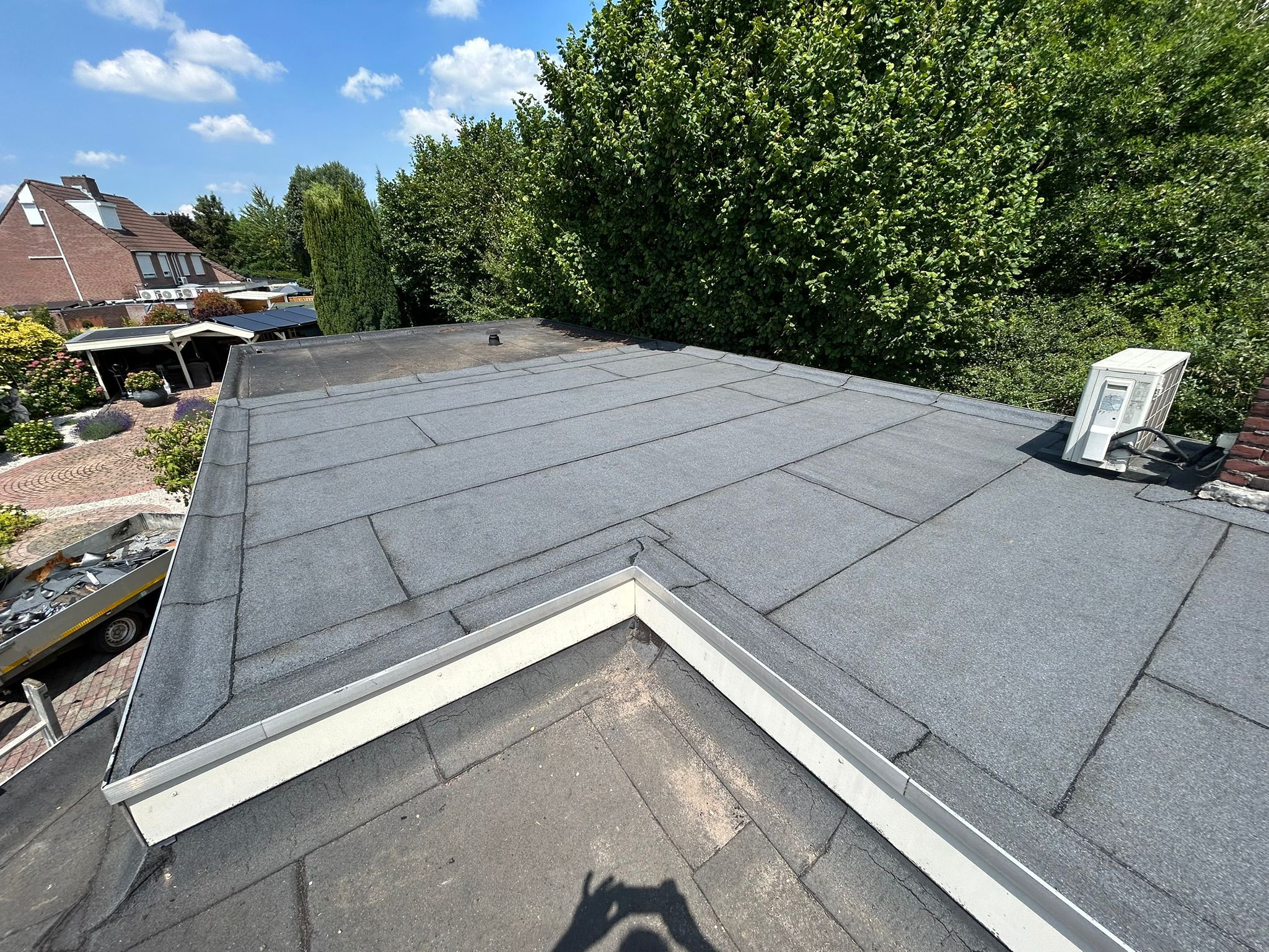 Plat dak strak afgewerkt